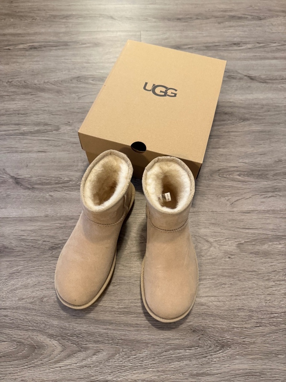 UGG Classic Mini II Boots Women’s Size 8 Chestnut Excellent Condition w/ Box